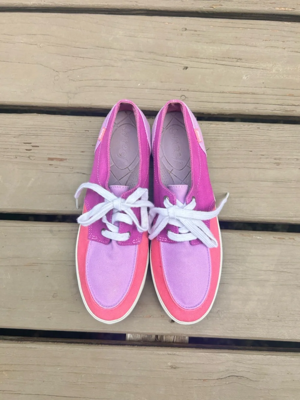 REEF Deckhand 2 Canvas Boat Sneakers Lavender/Purple/Pink  Size US 8.5 / EU 39
